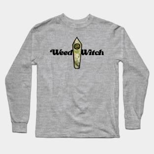 Weed Witch Crystal Bowl Long Sleeve T-Shirt
